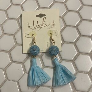 **bundle with any item to get for free** Viola Boutique Raffia Tassel earrings
